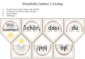 Vorschau - Anderer Materialtyp - Willkommenswimpelkette Klassenzimmer Türe - Seite 3