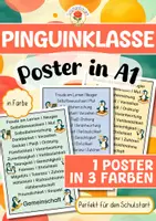 Vorschau - Poster - Pinguinklasse - Poster in A1 (Schulstart) - Deckblatt