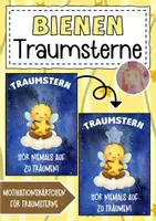 Vorschau - Anderer Materialtyp - Bienenklasse Motivationskärtchen mit Traumstern - Deckblatt