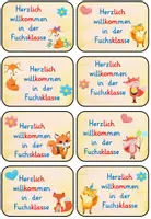 Vorschau - Mal- und Bastelvorlagen - Willkommenskärtchen für deine Fuchsklasse - Seite 3