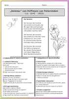Vorschau - Arbeitsblätter - Sommer (Hoffmann von Fallersleben) – Gedicht & kreatives Aufgabenset – Sommerferien, Sommerbrief, Produktionsorientierung, Collage, Bilder, Gefühle beschreiben + EHZ - Seite 1