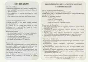 Vorschau - Merkblätter - Lernen durch Engagement - Bedeutung bürgerlichen Engagements - Deckblatt