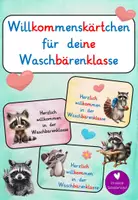 Vorschau - Mal- und Bastelvorlagen - Materialpaket für deine Waschbärenklasse - Seite 1