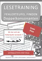 Vorschau - Fördermaterial/Inklusion - Kochen/Pizza Spezial: Fehlerteufel Lesekarten Doppelkonsonanten - Seite 2