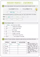 Vorschau - Arbeitsblätter - PRESENT PERFECT – Worksheet Package (statements, questions, comparison simple past) - Seite 1