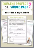 Vorschau - Arbeitsblätter - Present Perfect vs. Simple Past – Exercises & Explanations - Deckblatt