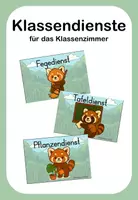 Vorschau - Poster - Klassendienste Roter Panda Classroom Management - Deckblatt