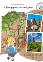 Aperçu - Feuilles d'exercices - Carnet de voyage - Région Bourgogne-Franche-Comté - 3-6 ans - Page de couverture