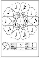 Vorschau - Arbeitsblätter - Noten Mandalas zweifach differenziert - Seite 1