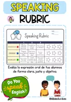 Vista previa - Evaluación - Rúbrica de speaking - Portada