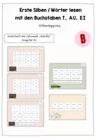 Vorschau - Aufgabenkarten - Silbenteppiche - Karibu Lehrwerk (T, AU, EI) - Deckblatt