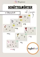 Vorschau - Mal- und Bastelvorlagen - Schreibübungen: Schüttelwörter inkl. Lösungen - Deckblatt