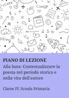 anteprima - Piani di lezione - Alla luna Contestualizzare la poesia nel periodo storico e nella vita dell'autore - PL - Pagina di copertina