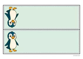 Vorschau - Mal- und Bastelvorlagen - Pinguinklasse - Namensschilder (Schulstart) - Seite 1