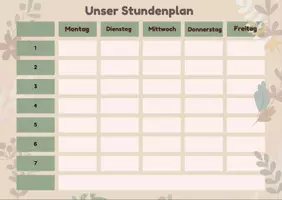 Vorschau - Poster - Unser Stundenplan - Visualisierung - Deckblatt