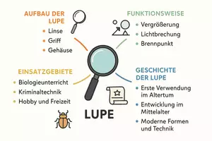 Vorschau - Arbeitsblätter - AB mit Fragen zum Thema "Lupen" + Lösungsblatt + Mindmap + Infografik - Seite 2
