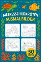 Vorschau - Mal- und Bastelvorlagen - Meeresschildkröten Ausmalbilder (50 Malvorlagen) inkl. Stundenentwurf (PDF) - Deckblatt