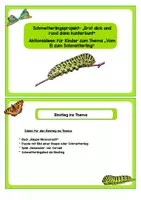 Vorschau - Aufgabenkarten - Schmetterlingsprojekt - Von der Raupe zum Schmetterling - Deckblatt