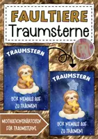 Vorschau - Anderer Materialtyp - Faultierklasse Motivationskärtchen mit Traumstern - Deckblatt