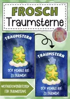 Vorschau - Anderer Materialtyp - Froschklasse Motivationskärtchen mit Traumstern - Deckblatt