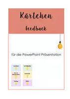 Vorschau - Merkblätter - Kärtchen Feedback Power-Point - Deckblatt