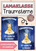 Vorschau - Anderer Materialtyp - Lamaklasse Motivationskärtchen mit Traumstern - Deckblatt