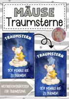 Vorschau - Anderer Materialtyp - Mausklasse Motivationskärtchen mit Traumstern - Deckblatt