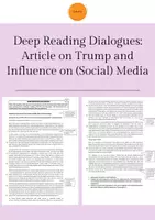Vorschau - Arbeitsblätter - Deep Reading Dialogues: Article on Trump and Media (+ example solutions) - Deckblatt