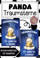 Vorschau - Anderer Materialtyp - Pandaklasse Motivationskärtchen mit Traumstern - Deckblatt