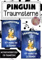 Vorschau - Anderer Materialtyp - Pinguinklasse Motivationskärtchen mit Traumstern - Deckblatt