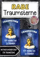 Vorschau - Anderer Materialtyp - Rabenklasse Motivationskärtchen mit Traumstern - Deckblatt