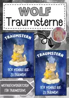 Vorschau - Anderer Materialtyp - Wolfklasse Motivationskärtchen mit Traumstern - Deckblatt