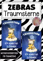 Vorschau - Anderer Materialtyp - Zebraklasse Motivationskärtchen mit Traumstern - Deckblatt