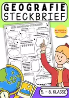 Vorschau - Arbeitsblätter - Geografie Steckbrief – Perfekt für die 1. Stunde | Klasse 5–8 - Deckblatt