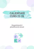 Vista previa - Para docentes: organización, planificación y formación - Calendari anual curs 2025-2026 (català) - Portada