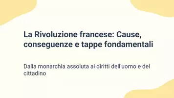 anteprima - Presentazioni / Lavagne - La Rivoluzione francese: Cause, conseguenze e tappe fondamentali - Presentazione - Pagina 1