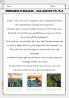 Vorschau - Arbeitsblätter - Brasilien - Lesetexte mit passendem Quiz - Seite 2