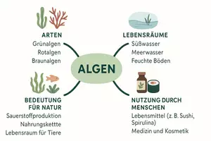 Vorschau - Arbeitsblätter - Arbeitsblatt zum Thema "Algen" + Onlineübung & MP3 + Mindmap + Infografik - Seite 2