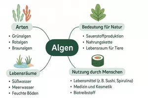 Vorschau - Arbeitsblätter - Arbeitsblatt zum Thema "Algen" + Onlineübung & MP3 + Mindmap + Infografik - Seite 3