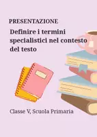 anteprima - Presentazioni / Lavagne - Definire i termini specialistici nel contesto del testo - Pagina di copertina