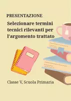 anteprima - Presentazioni / Lavagne - Selezionare termini tecnici rilevanti per l’argomento trattato - Pagina di copertina