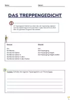 Vorschau - Arbeitsblätter - Gedichte verfassen Elfchen, Treppengedicht, Rondell, Haiku - Seite 2