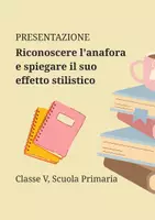 anteprima - Presentazioni / Lavagne - Riconoscere l’anafora e spiegare il suo effetto stilistico - Pagina di copertina