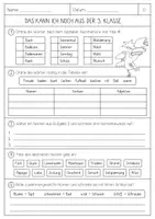 Vorschau - Arbeitsblätter - Das kann ich noch aus der 3. Klasse - Lernstandserhebung Deutsch 4 - Seite 1