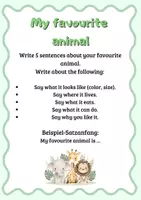 Vorschau - Arbeitsblätter - My Favorite Animal - English Exercise - Deckblatt