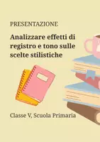 anteprima - Presentazioni / Lavagne - Analizzare effetti di registro e tono sulle scelte stilistiche - Pagina di copertina