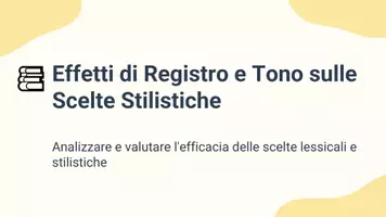 anteprima - Presentazioni / Lavagne - Analizzare effetti di registro e tono sulle scelte stilistiche - Pagina 1