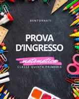anteprima - Esercizi - Prova d'ingresso matematica classe quinta - Pagina di copertina