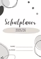 Vorschau - Anderer Materialtyp - Hausaufgabenheft - Schulplaner (schwarz-weiß) - Deckblatt