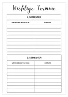 Vorschau - Anderer Materialtyp - Hausaufgabenheft - Schulplaner (schwarz-weiß) - Seite 3